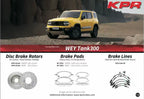 KPR Brakes - 4x4 4WD Brake Upgrades (Disc Rotors / Brake Pads / Brake Hose / Brake Booster ) FOR GWM -WEY - TANK300