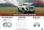KPR Brakes - 4x4 4WD Brake Upgrades (Disc Rotors / Brake Pads / Brake Hose / Brake Booster ) FOR TOYOTA Landcruiser 300 Series (LC300 - J300)