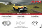 KPR Brakes - 4x4 4WD Brake Upgrades (Disc Rotors / Brake Pads / Brake Hose / Brake Booster ) FOR TOYOTA FJ Curiser