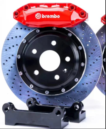 BREMBO BLACK F40 4POT CALIPERS UPGRADE BIG BRAKE KIT (FRONT OR REAR) CUSTOMISED TO SUIT YOUR CAR