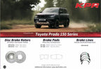 KPR Brakes - 4x4 4WD Brake Upgrades (Disc Rotors / Brake Pads / Brake Hose / Brake Booster ) FOR TOYOTA LANDCRUISER PRADO 150 J150 LC150