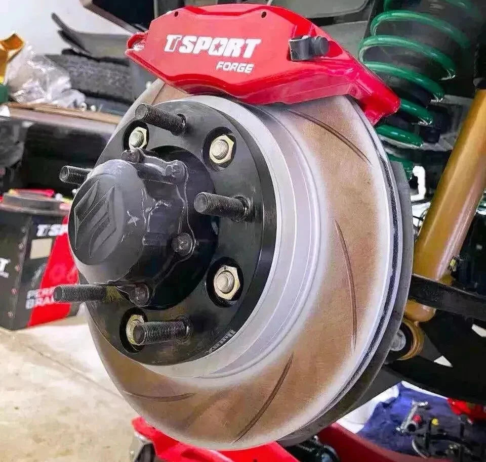 NEW TTSPORT 4pot CALIPER + 290mm BRAKE ROTOR UPGRADE BOLT-ON KIT fits SUZUKI JIMNY - RED