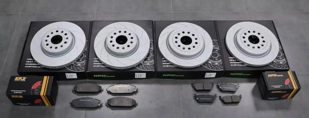 KPR BRAKES FRONT + REAR  FULL UPGRADE KIT HD 4x4 4WD ROTORS + BRAKE PADS FITS RAM1500 6.2L / 5.4L V8 DT DS