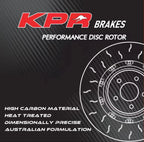 2 X KPR HT4000 4S SLOT ROTOR FRONT FIT TOYOTA LAND CRUISER J200 / VDJ200 /UZJ200 KP42722S (DBA42722S)