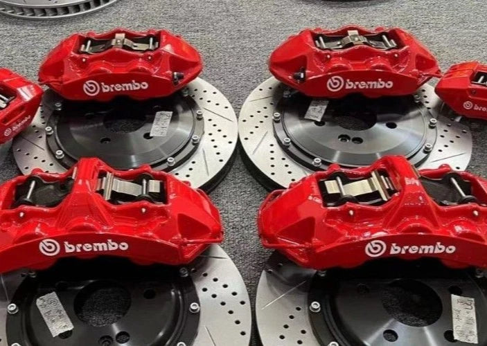 4x Genuine Brembo GT BRAKE CALIPERS (6 pot + 4 pot) (GT6 + GT4) front + rear PERFORMANCE CALIPERS