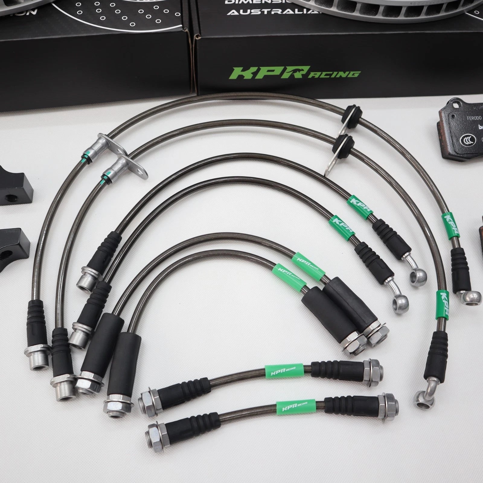 BREMBO 6POT Caliper + KPR HT5S SLOTTED Rotor FRONT + REAR FULL BIG BRAKE KIT SUIT NISSAN Skyline R32 R33 R34 GTST / GTR RB26DETT